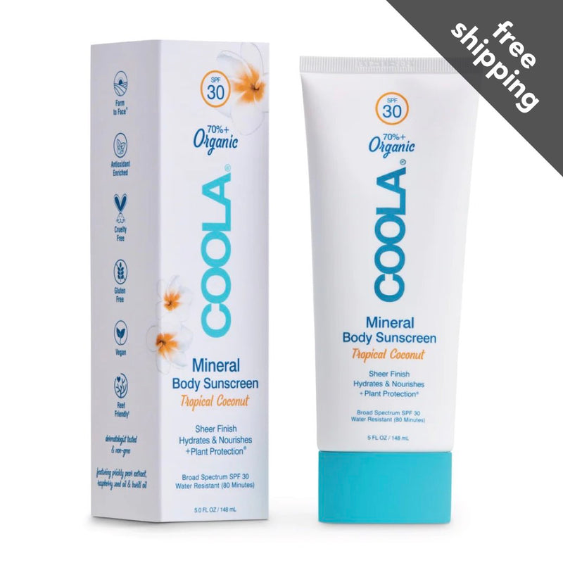 COOLA Mineral Body Organic Sunscreen Lotion Tropical Coconut SPF 30