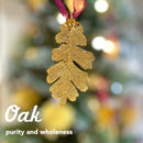 Oak Gold Leaf Tree Ornament