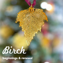 Birch Gold Leaf Tree Ornament