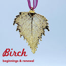 Birch Gold Leaf Tree Ornament